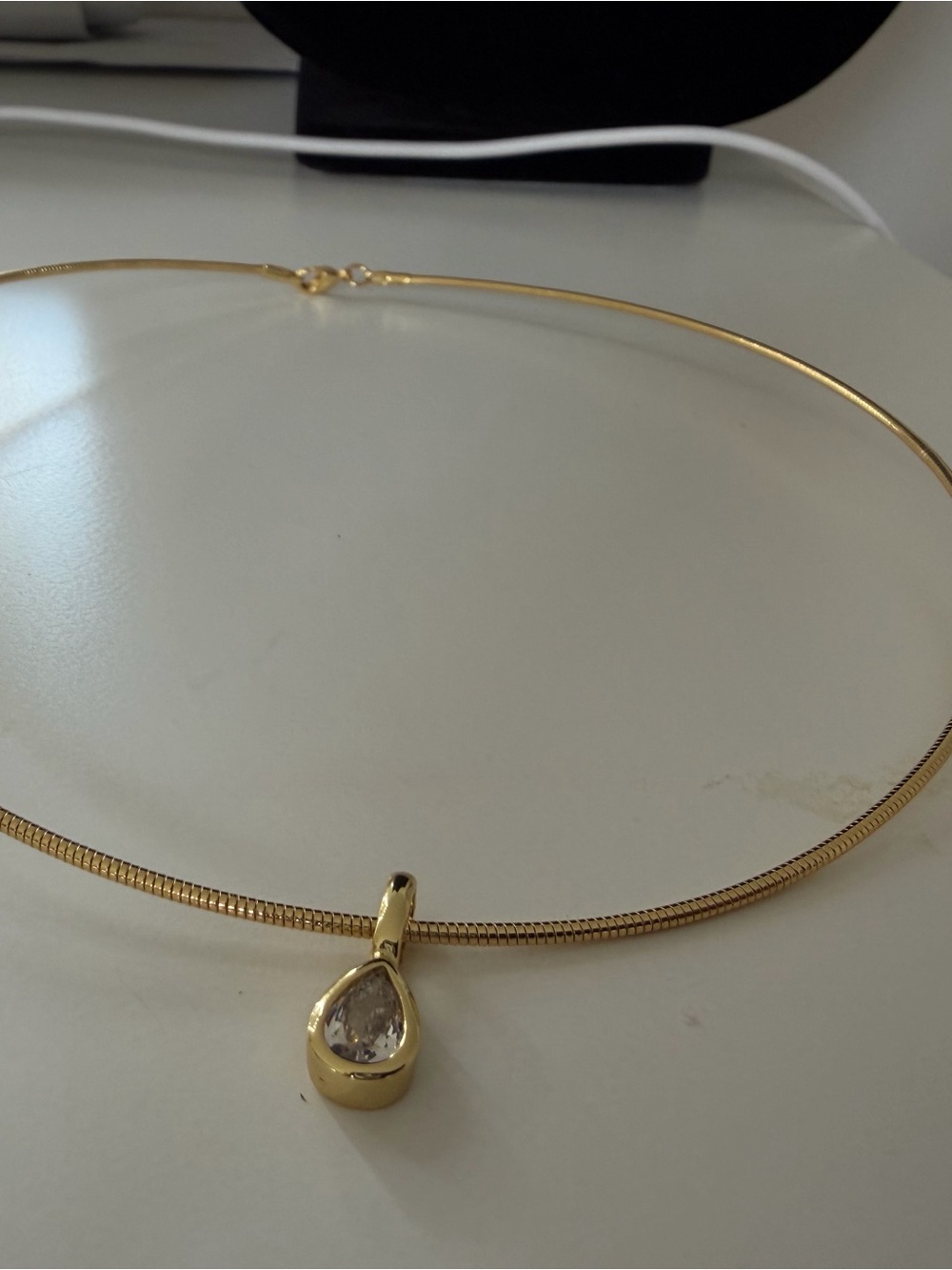 Delicate Gold Teardrop Pendant Necklace - Women’s Minimalist Gold Jewelry